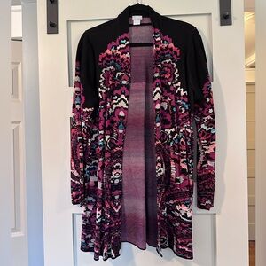 Chico’s Patterned Duster Sweater